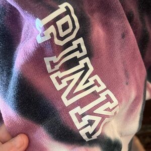 PINK Tie-Dye Logo Tee - Purple, Black & White Victoria’s Secret